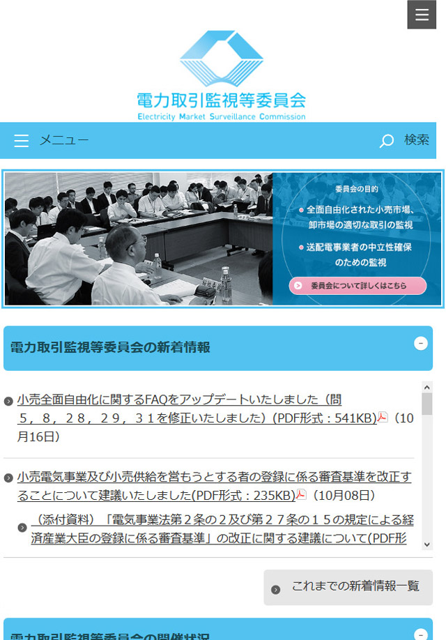 電力取引監視等委員会　Erectricity Market Surveillance Commission